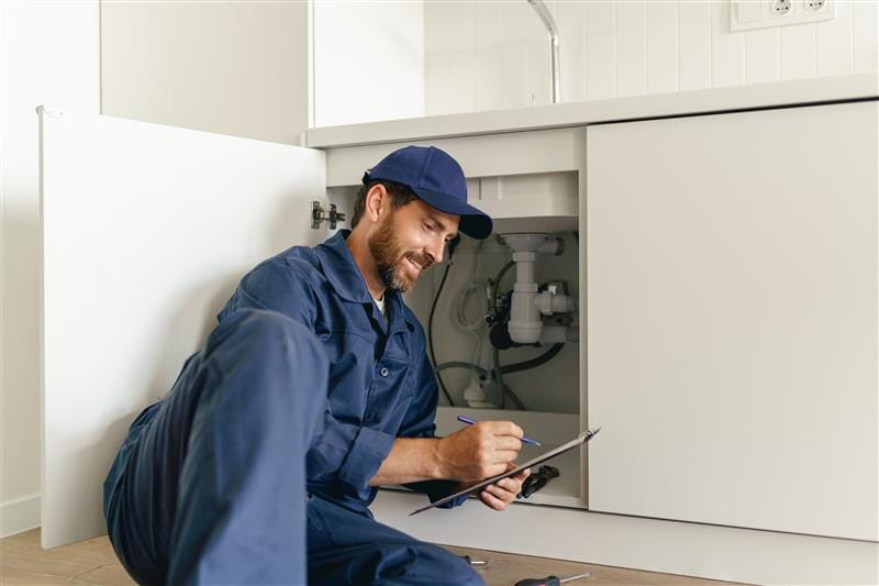 Residential plumber providing service in a Duarte home